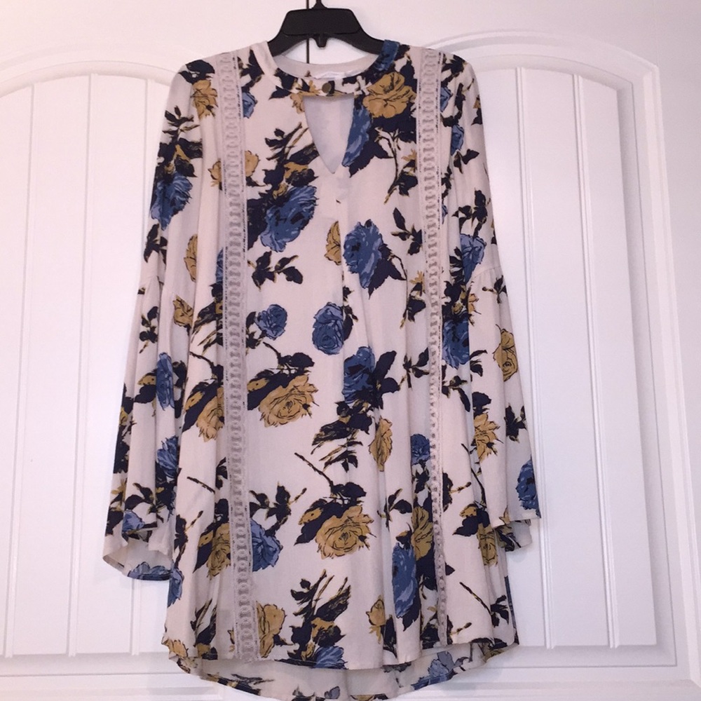 Pretty floral swing dress